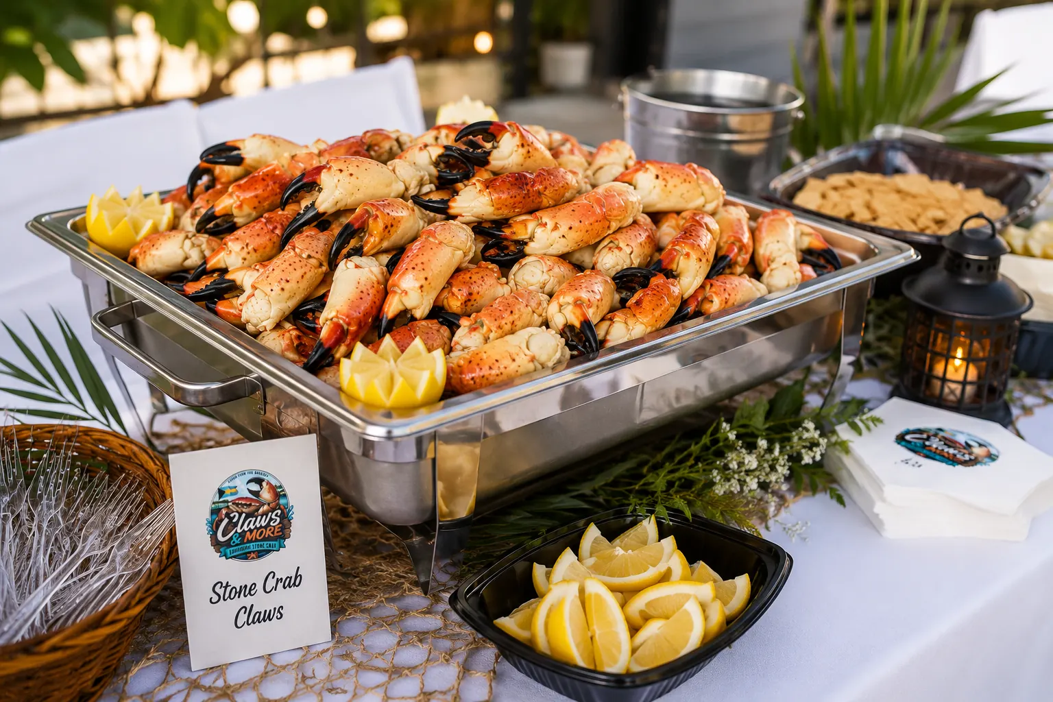 Stone crab claw event catering Orlando FL — Claws & More